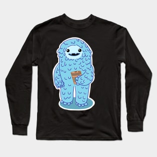 Yeti drinking coffee Long Sleeve T-Shirt